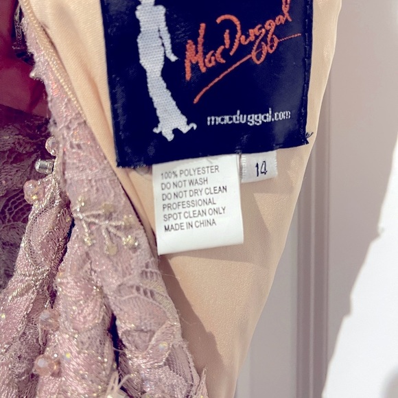 Mac Duggal Beaded Lace Gown - Picture 4 of 10